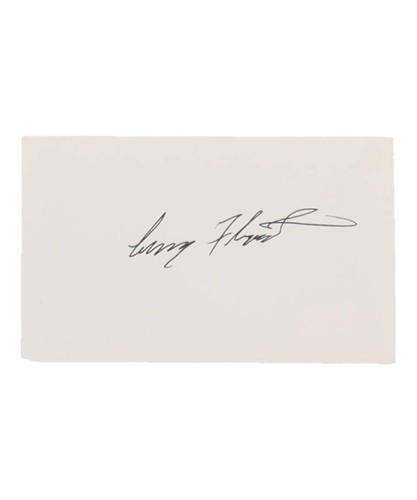 Larry flynt signed index - signed, card